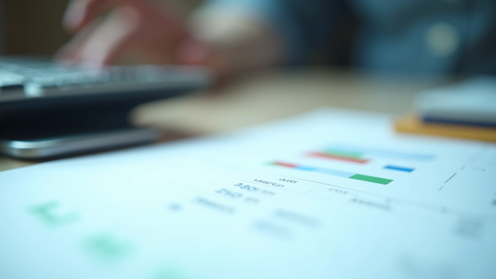 Finansinio grafiko artimas žvilgnis su žaliais ir raudonais stulpeliais, verslo duomenų analizė